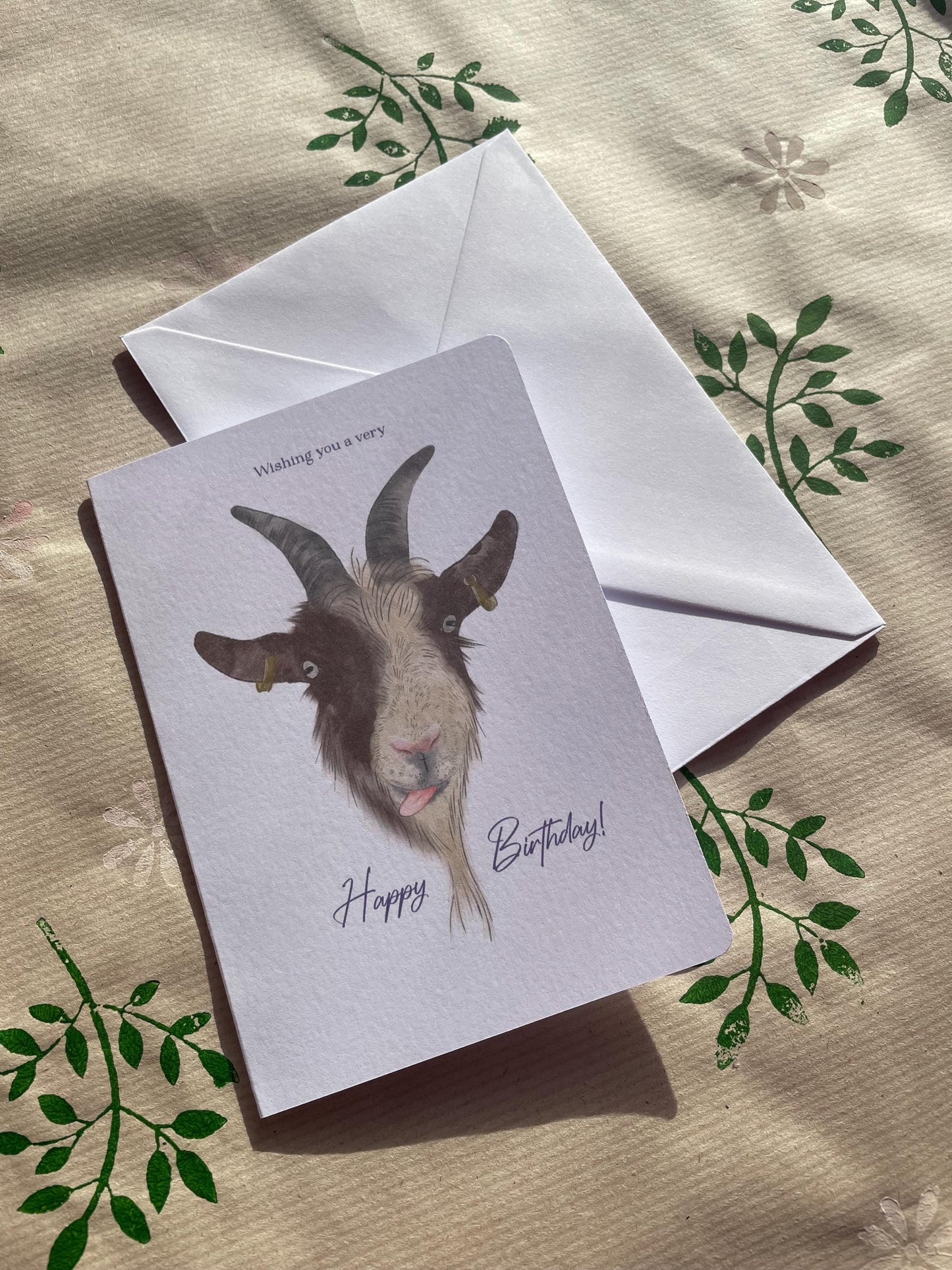 Cheeky Goat A6 Cards, pack of 3: Handrawn, funny animal card