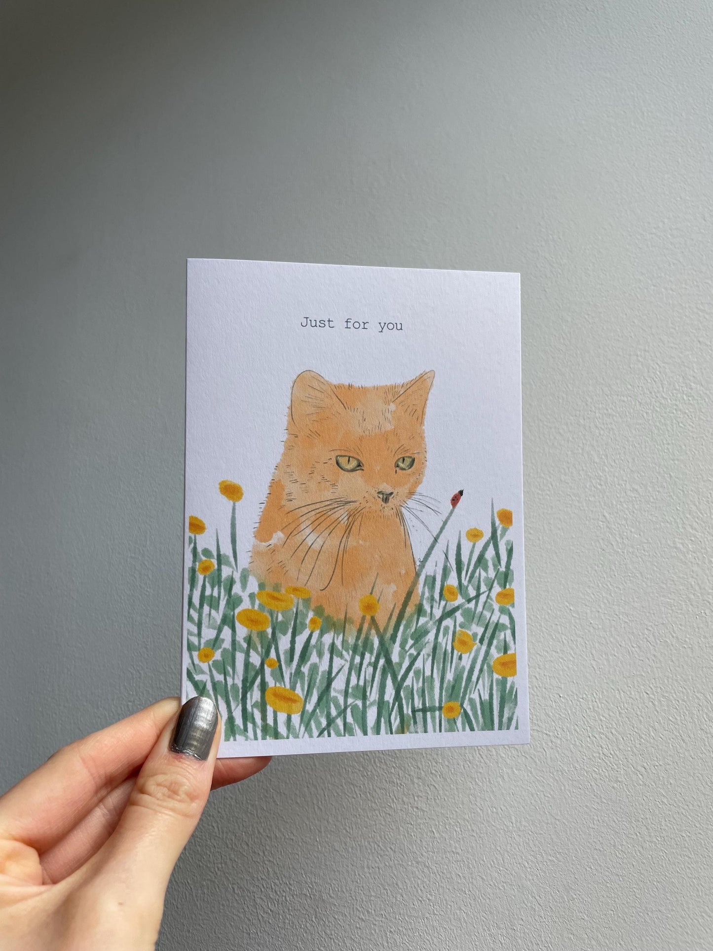 Ginger cat A6 Cards, set of 3: animal lover, Handmade, FAST DELIVERY