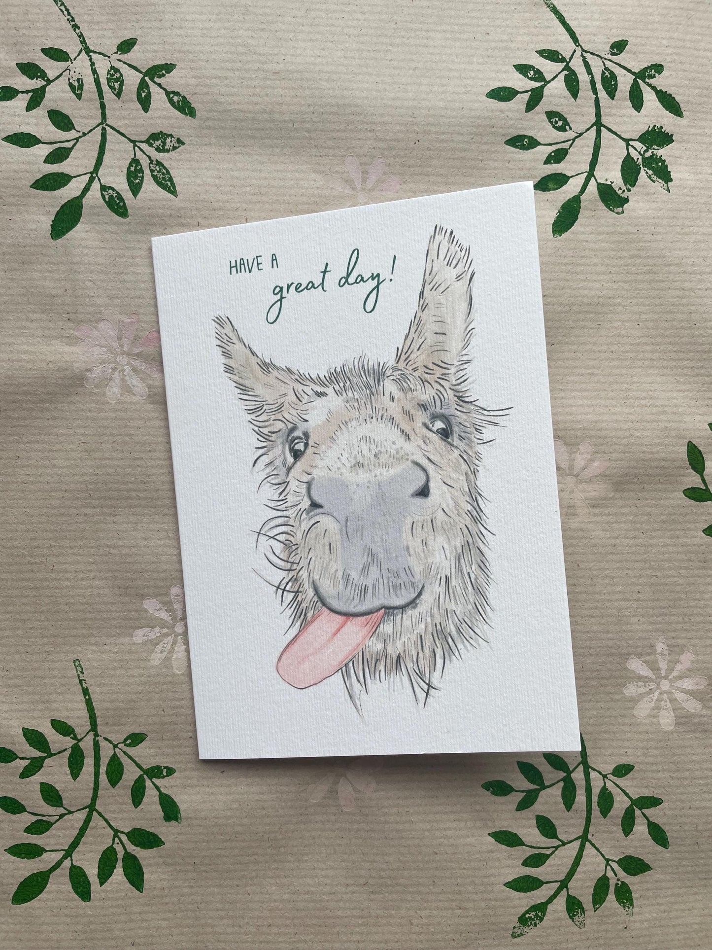 Donkey A6 Cards, pack of x3: Handdrawn, animal lover, great special day, FREE DELIVERY