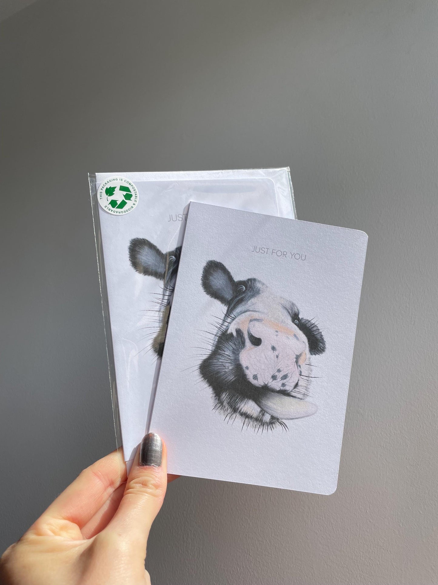 Cow A6 Cards, set of 3: Handmade, FAST DELIVERY
