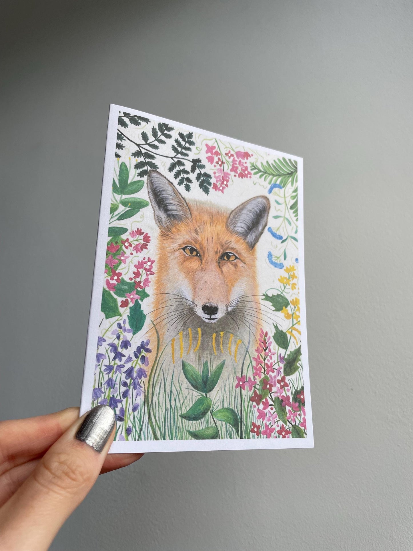 Foxy A6 Cards, set of 3: Painting, Handmade