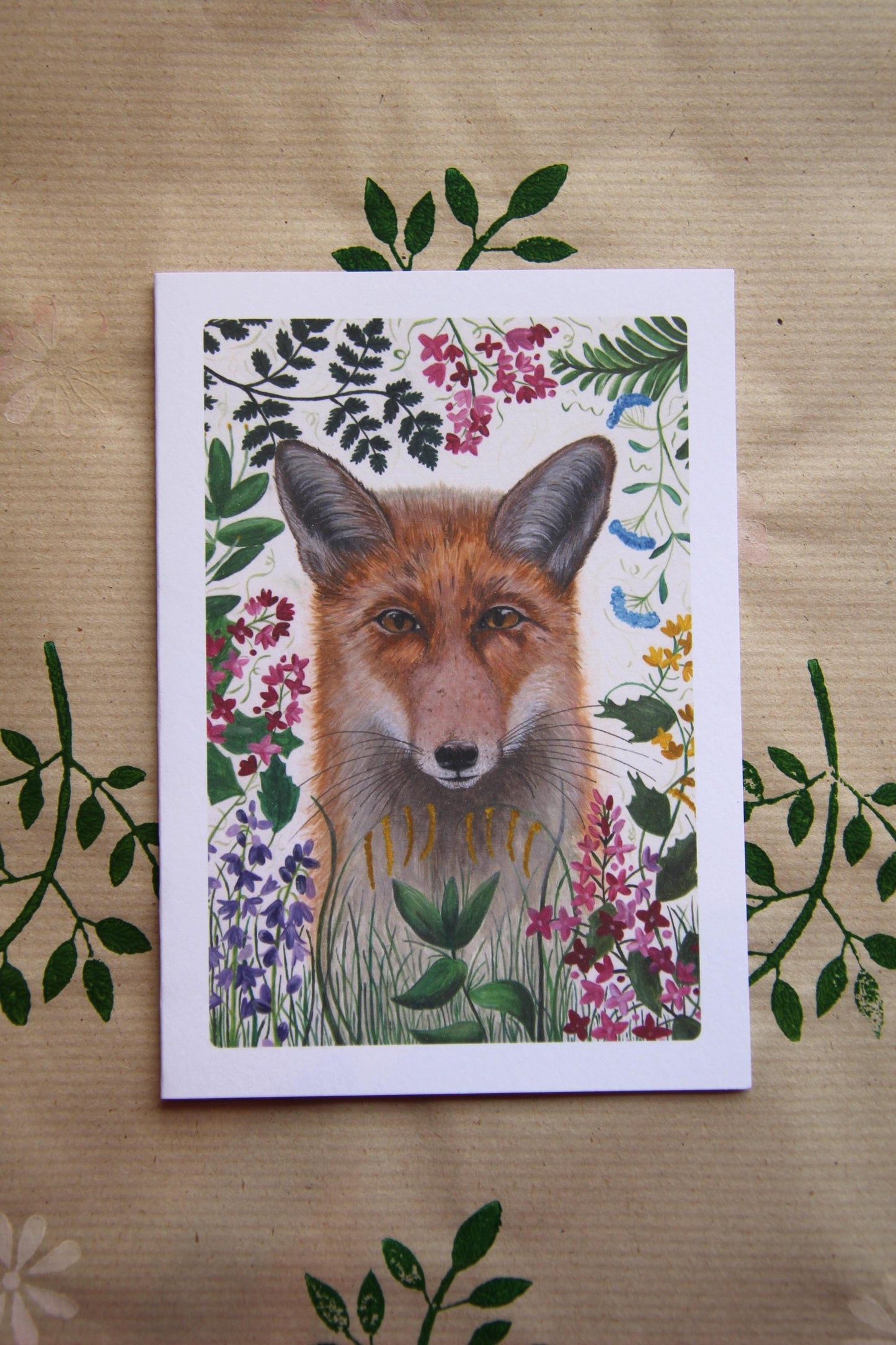 Foxy A6 Cards, set of 3: Painting, Handmade