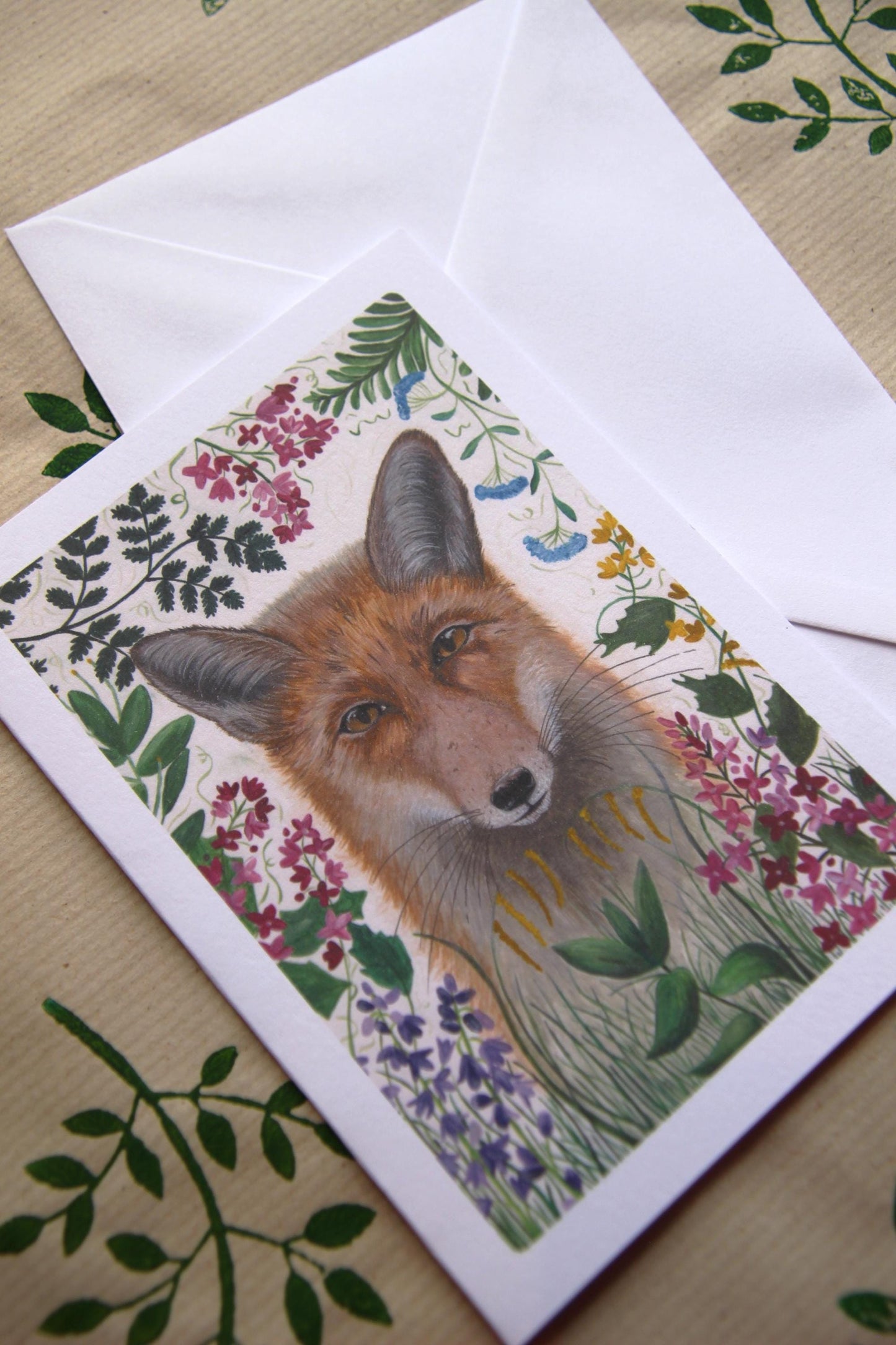 Foxy A6 Cards, set of 3: Painting, Handmade