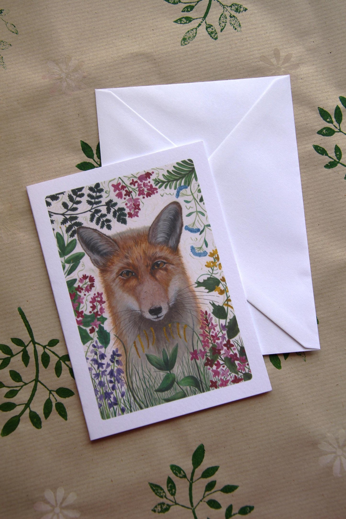 Foxy A6 Cards, set of 3: Painting, Handmade