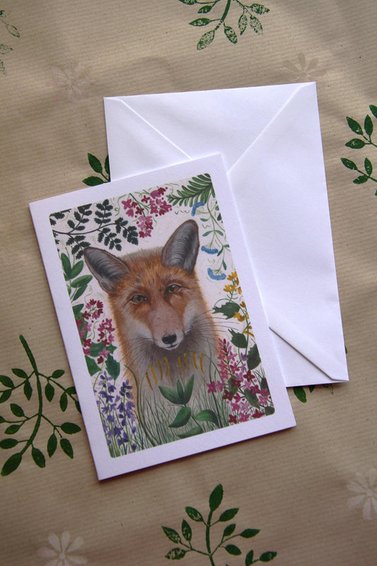 Foxy A6 Cards, set of 3: Painting, Handmade