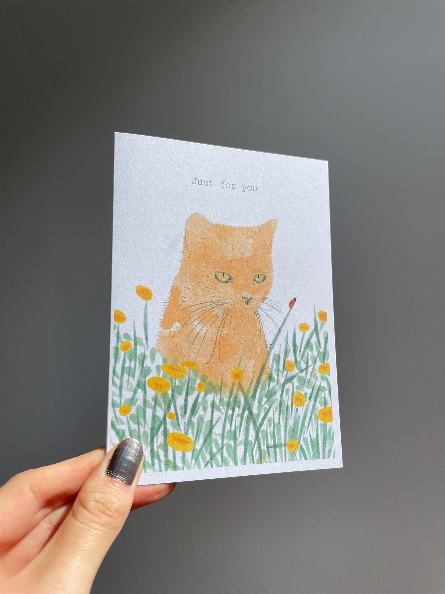 Ginger cat A6 Cards, set of 3: animal lover, Handmade, FAST DELIVERY