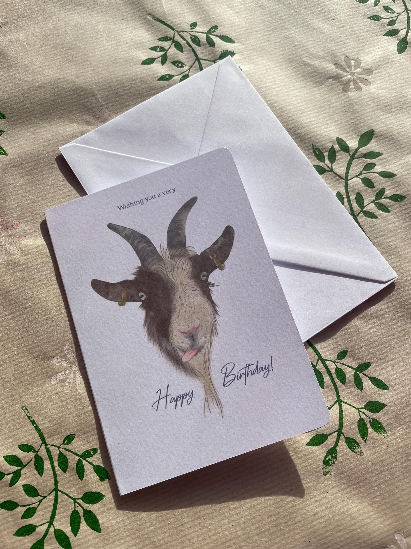 Cheeky Goat A6 Cards, pack of 3: Handrawn, funny animal card