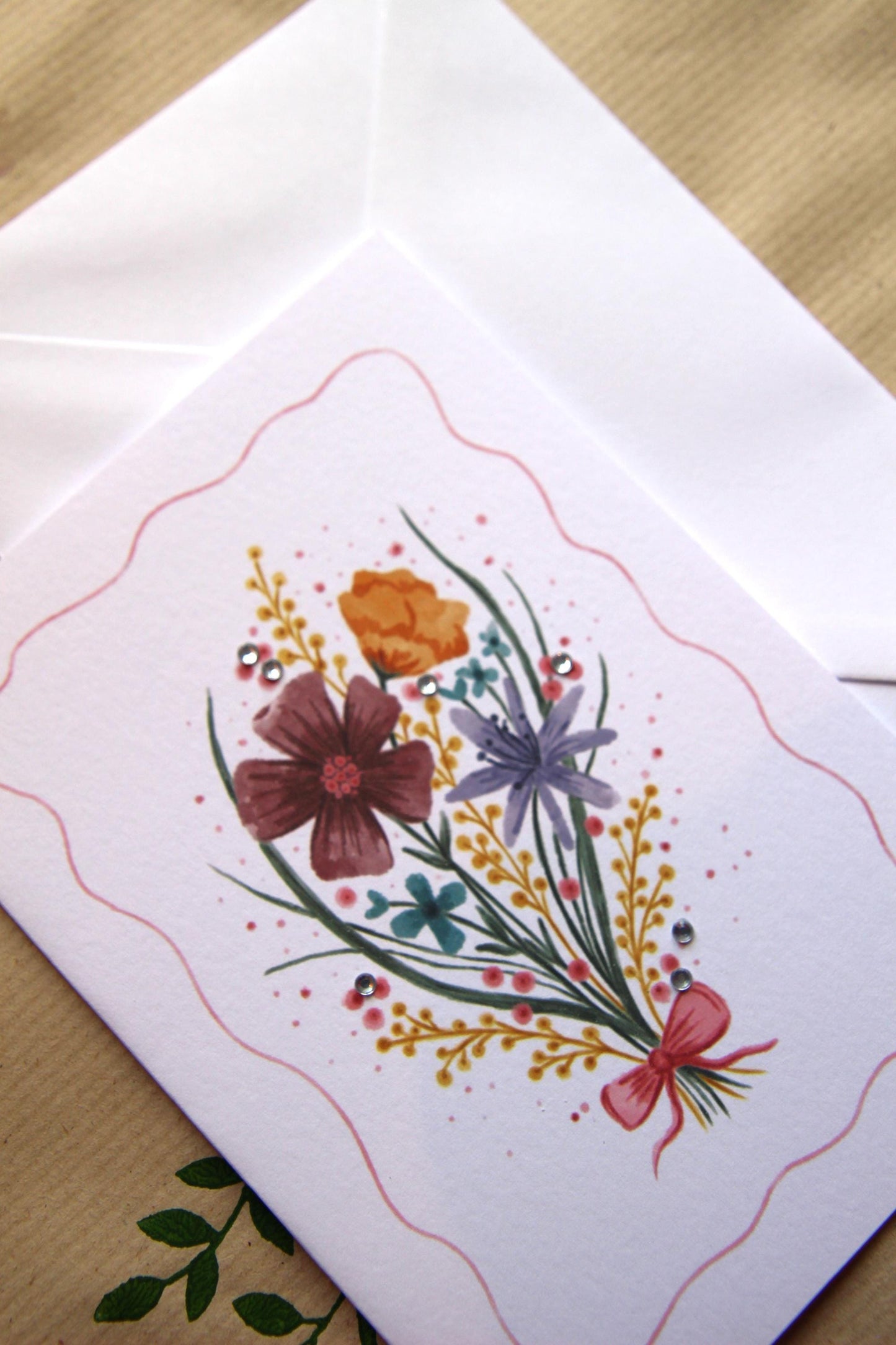 Floral bouquet A6 Cards, set of 3: Mother’s Day greeting card, flowers, Handmade